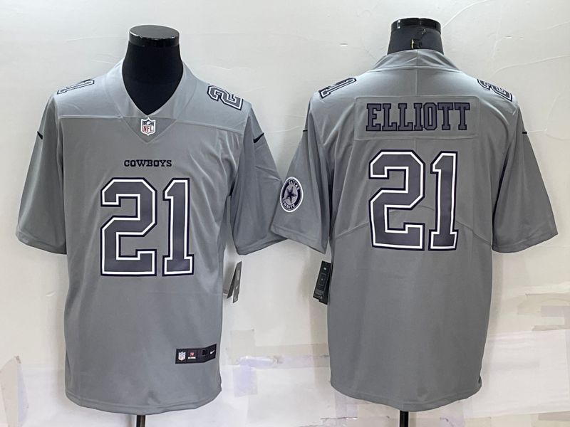 Men Dallas Cowboys 21 Elliott Grey 2022 Nike Limited Vapor Untouchable NFL Jerseys